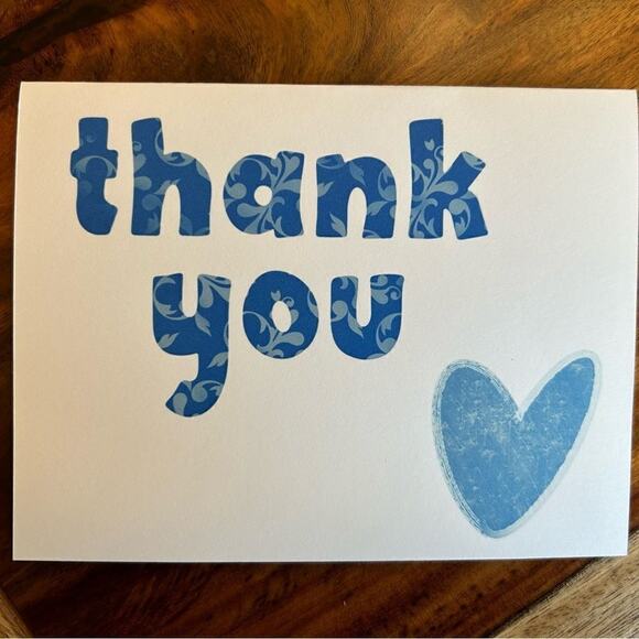 Greeting Cards Thank You Notes Gift For Her 6 w/Envelopes Custom Designed Art - Picture 2 of 3